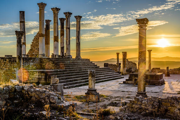 Volubilis is a partly excavated Berber city in Morocco situated near the city of Meknes