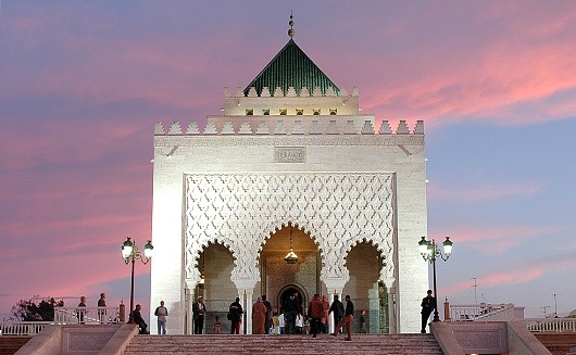Mausoleum of Mohammed V in Rabat in Morocco