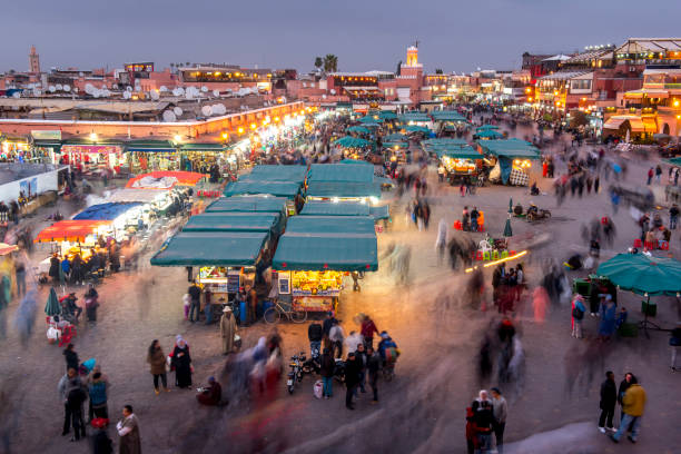 The Marrakech square at sunset time, Morocco